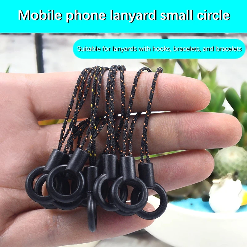 10Pcs Mobile Phone Lanyard Ring Anti-lost Rope Chain Buckle Phone Strap Charms Keyring Bag Accessories