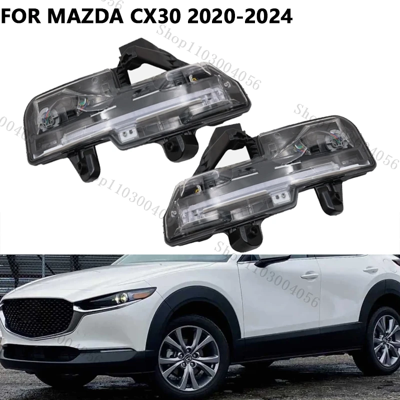 For Mazda CX-30 2019 2020 2021 2022 2023 Daytime Running Light Front Bumper Fog Light Brake Lamp Accessories