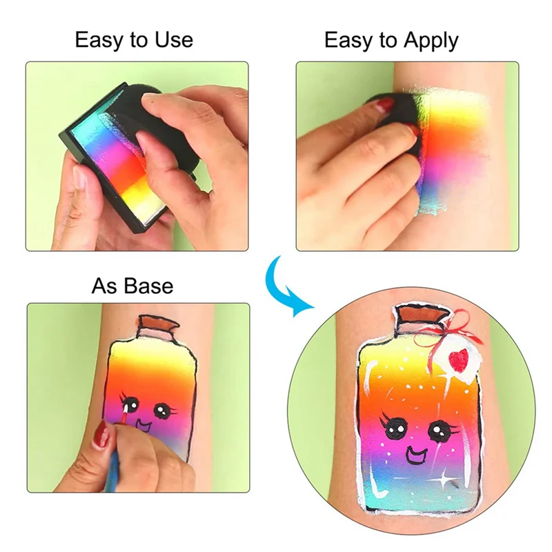 

J1UL1N Губки для рисования лица Черные губки высокой плотности для художественной работы и краски для тела (30 лепестков + 30 полумесяц)