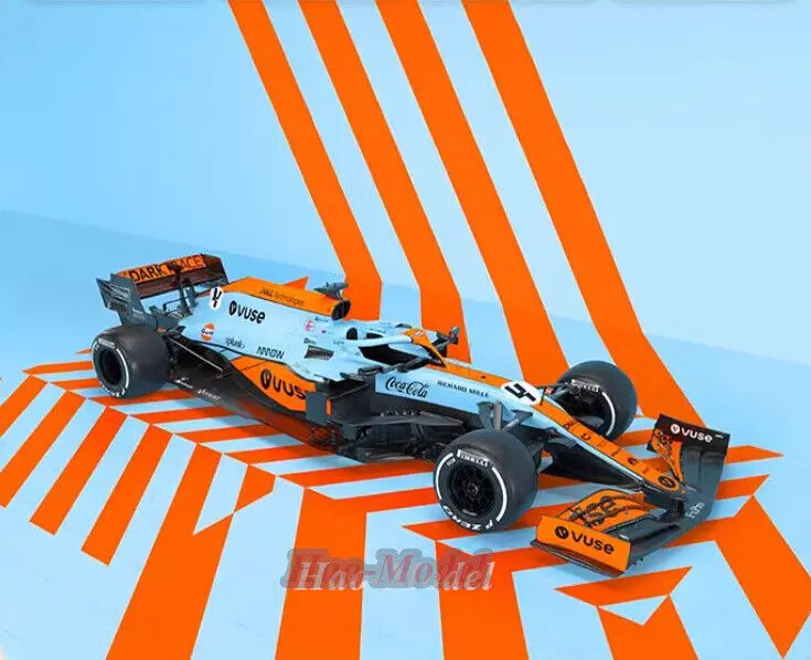 1/64 For Mclaren F1 GULF MCL35M Car Model Alloy Diecast Simulation Toys Birthday Gifts Hobby Display Collection Dual car package