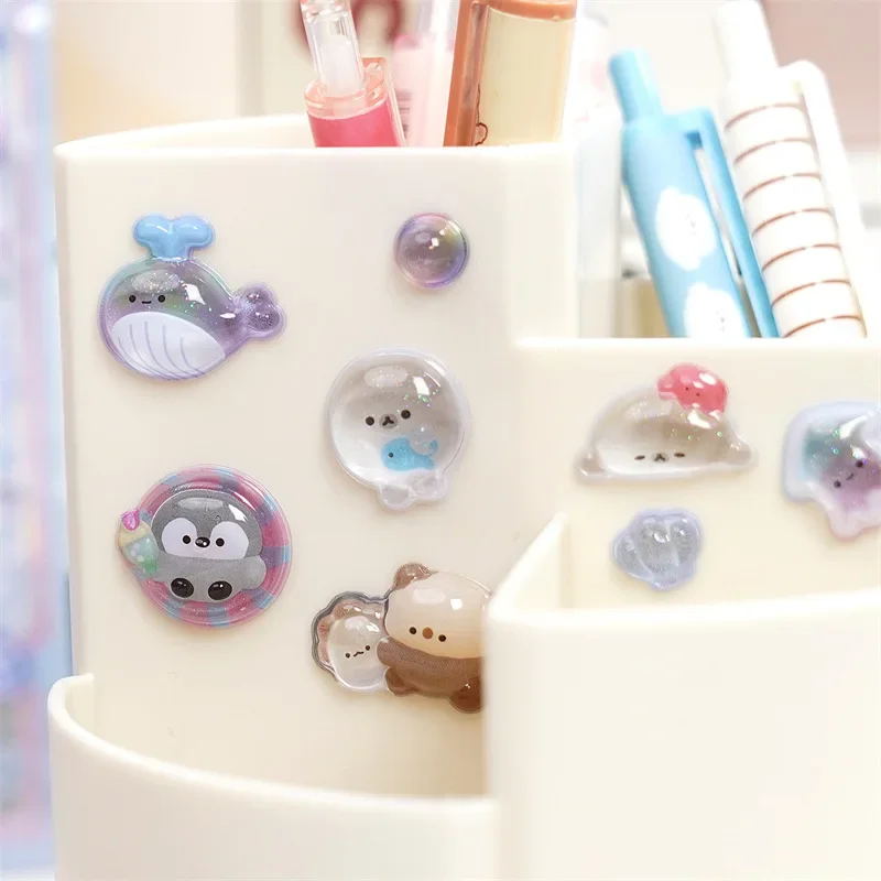 1 pc 3D Relief Stickers Scrapbooking Creative Candy Ghost Rabbit Drop Diy Diary Stationery Sticker Decor Cute Aesthetic Stickers