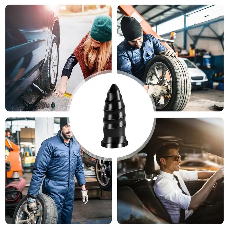 Tire Patch Kit 10 Pcs Rubber Screws Vacuum Tire Mending Tire Repair Plug Kit Tire Rubber Nail With Good Elasticity Fast Tool For