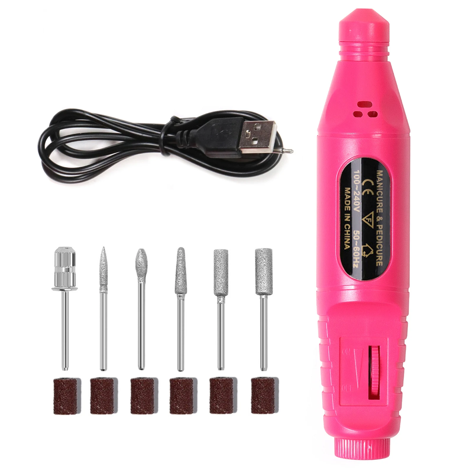 Electric Nail Drill Machine Set Pedicure Grinding Equipment Mill For Manicure Professional Strong Nail Polishing Tool