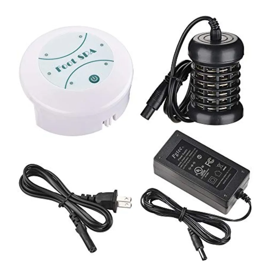 Ionic Detox Foot Bath Spa Machine with Cleanse Array Kit for Home Travel Health Care Use Gray