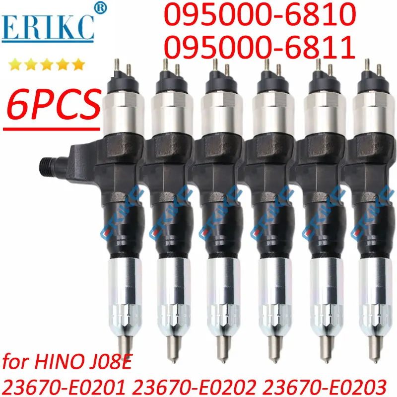 

23670-E0202 23670-E0201 Common Rail Injector 095000-6810 095000-6811 for HINO J08E Fuel Injection Nozzle 095000-6812 095000-6813