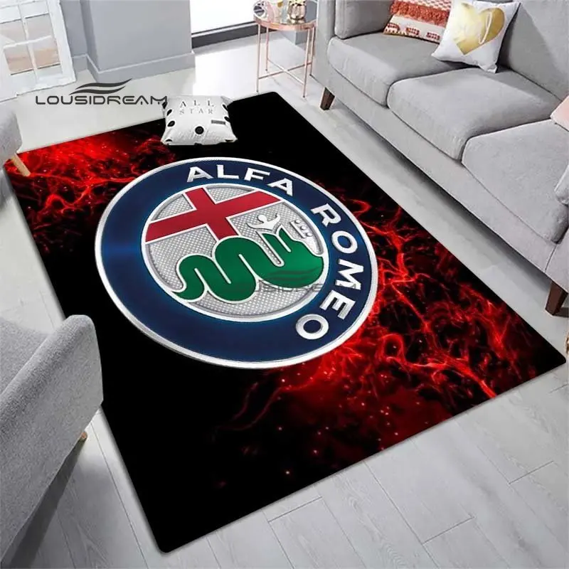 Alfa Romeo Logo Carpets and Rug 3D Printing Fashion Carpet Living Room Bedroom Decorate Large Area Soft Carpet Kids Room Rug