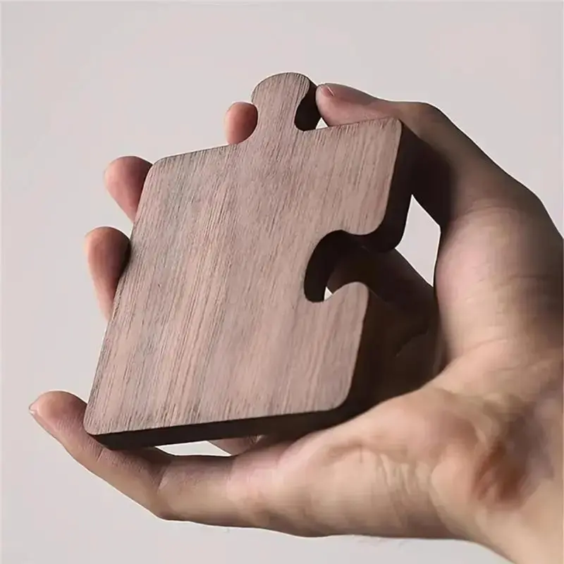 M12K-Coffee Table Decor 4 PCS Puzzle Drink Unique Coasters, Warm Mat, Farmhouse Home Decor Cup Holders And Bar Accessories