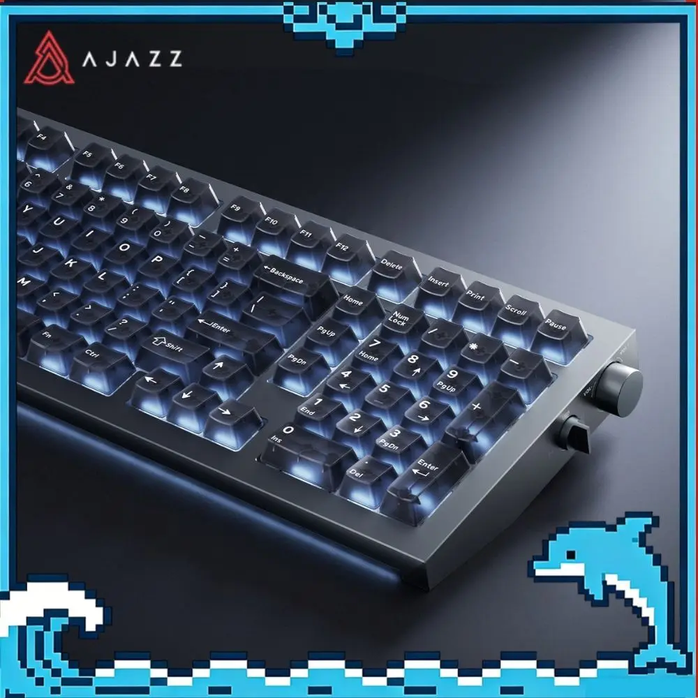 AJAZZ SK98 Mechanical Keyboard 3 Mode Wireless CNC Aluminum Case RGB Backlight 98Keys 8000mAh Long Battery Life Gaming Keyboard