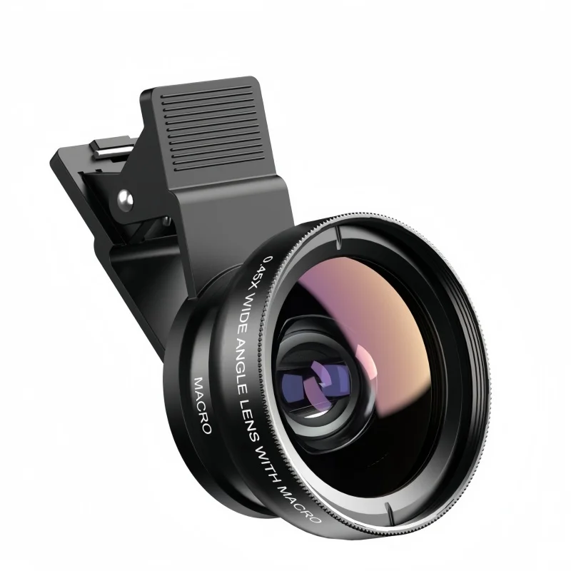 عدسة قطعة أثرية لكاميرا الهاتف المحمول 0.45 زاوية واسعة + 15X ماكرو اثنين في واحد اهتزاز سيلفي HD زاوية واسعة خارجية #3