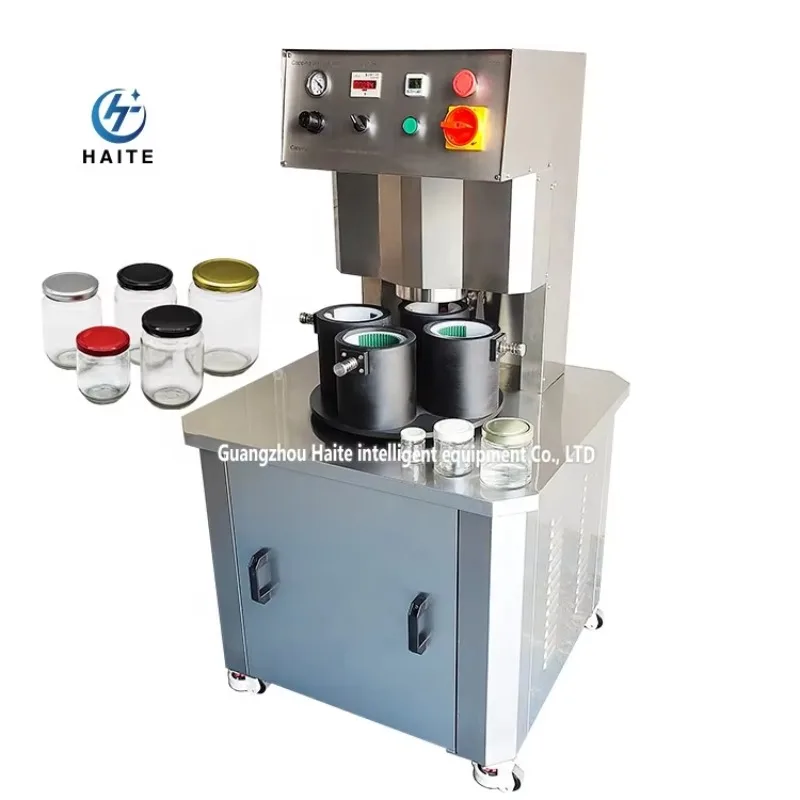 Chili Sauce Bottles Vacuum Capping Machine Kimchi Vacuum Sealer Mustard Glass Jar Vacuum Capping Machines