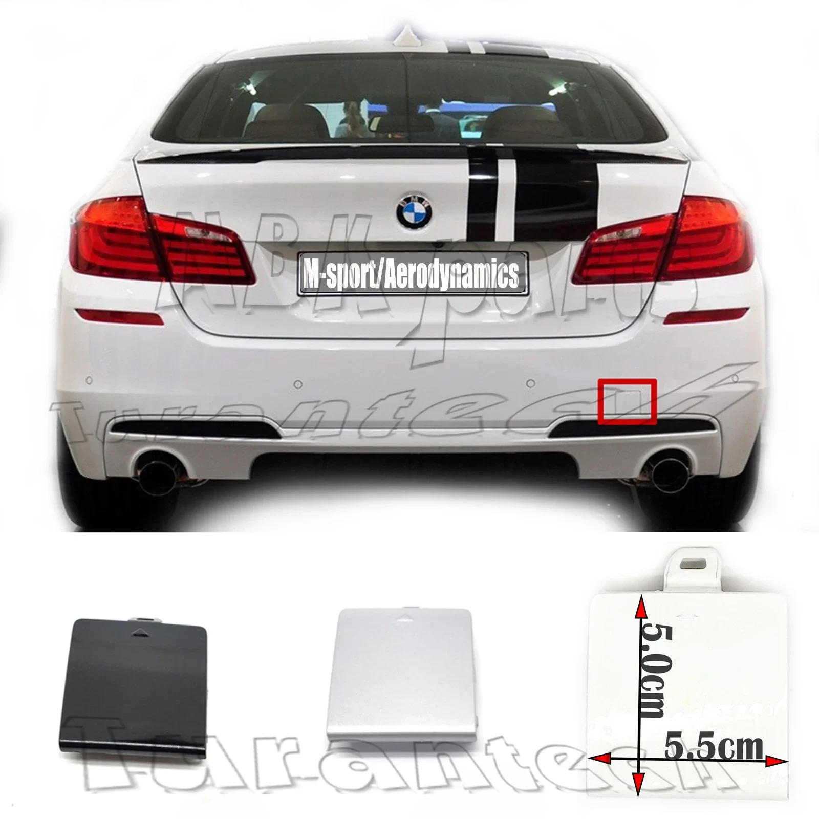 Fit 11-16 BMW5 F10/F11/LCI M-SPORT M5 518d 520d 520i 520dX 528iX 535dX 550i 550iX 535i 535iX Rear Tow Cover