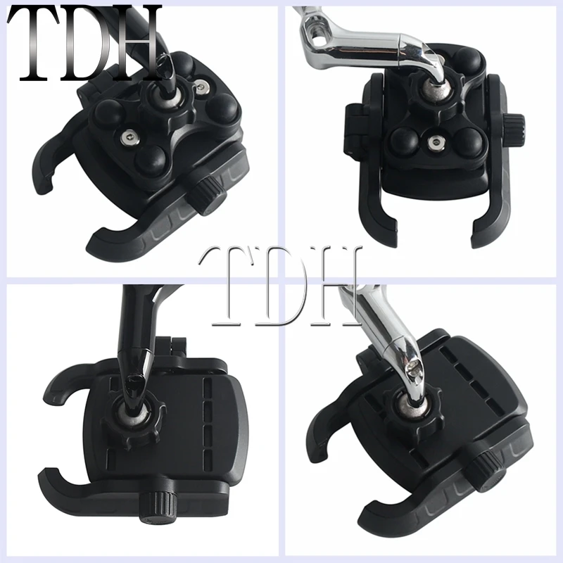 Motorcycle Phone Bracket Holder For Harley Touring Dyna Softail Sportster Pan America Shock Adjustable Cellphone Handlebar Mount