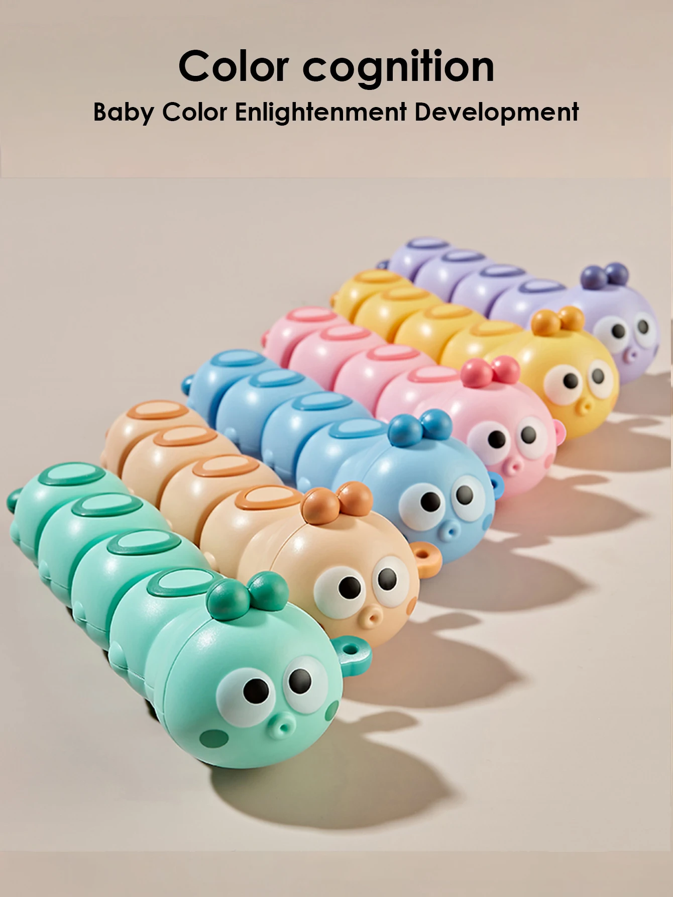 1 Pieza de Juguete de Oruga Encadenada, Divertido y Adorable, Juguete para Gatear para Niños, Regalo Infantil, Juguetes de Educación Temprana