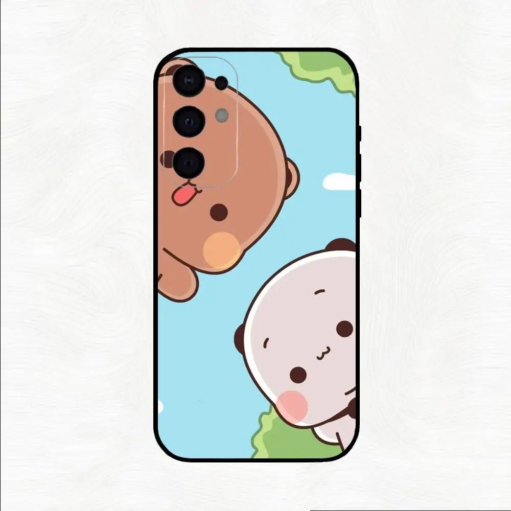 حافظة هاتف C-Cute BuBu DuDu لهاتف سامسونج S25، S24، S21، S22، S23، S30، Ultra، S20، Plus، غطاء أسود من السيليكون الناعم