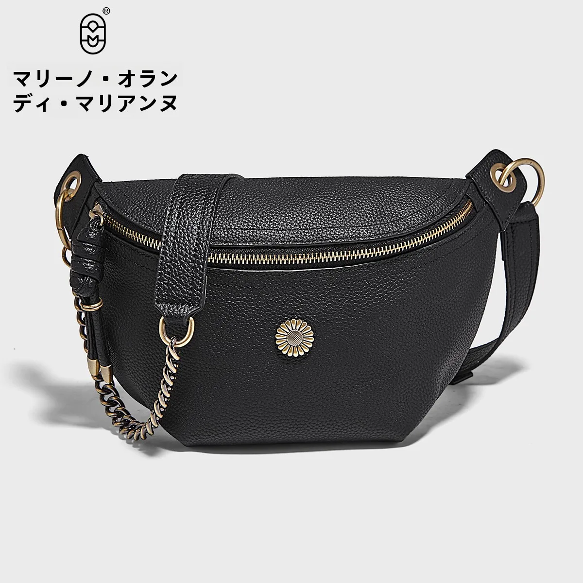 Marino Orlandi レディース クロスボディバッグ 大容量 カジュアルスタイル ジッパー開閉 レザーバッグ ファッショナブルで多用途なショルダーバッグ