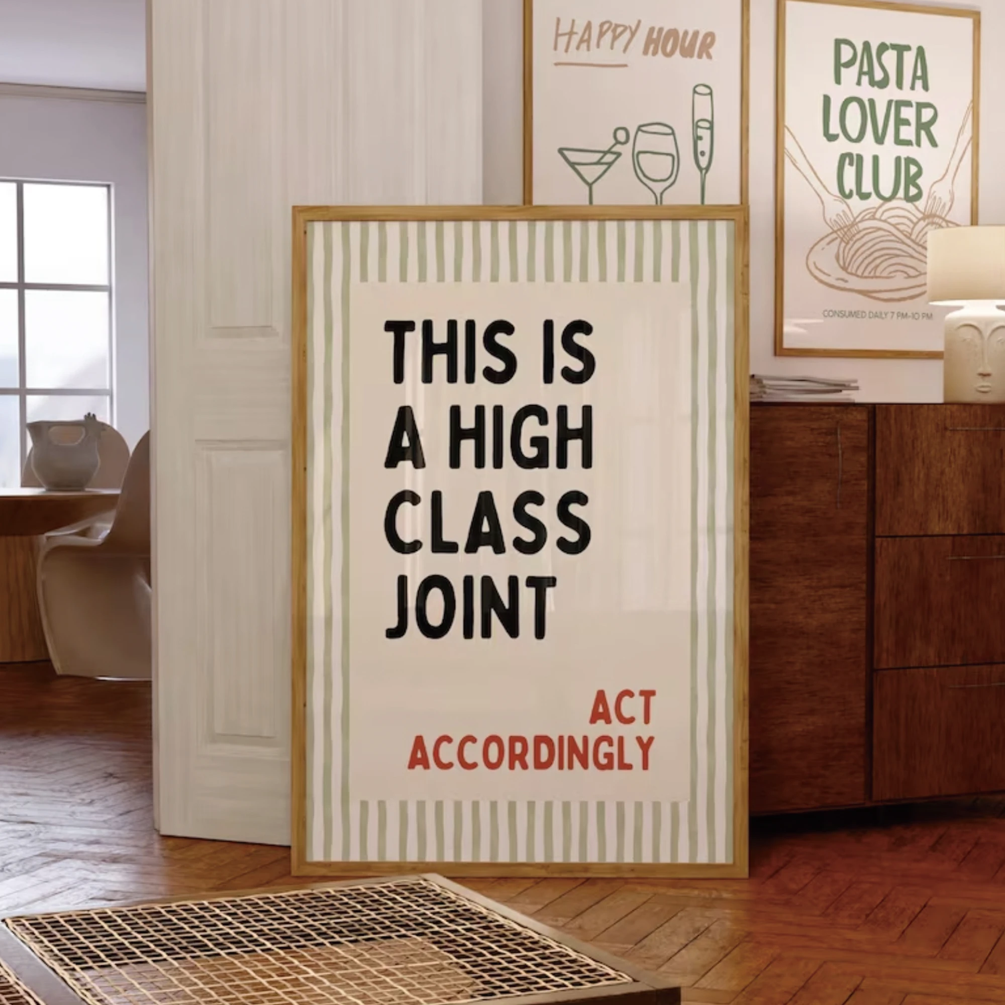This Is A High Class Joint Funny Bar Sign Trendy Wall Art Pr
