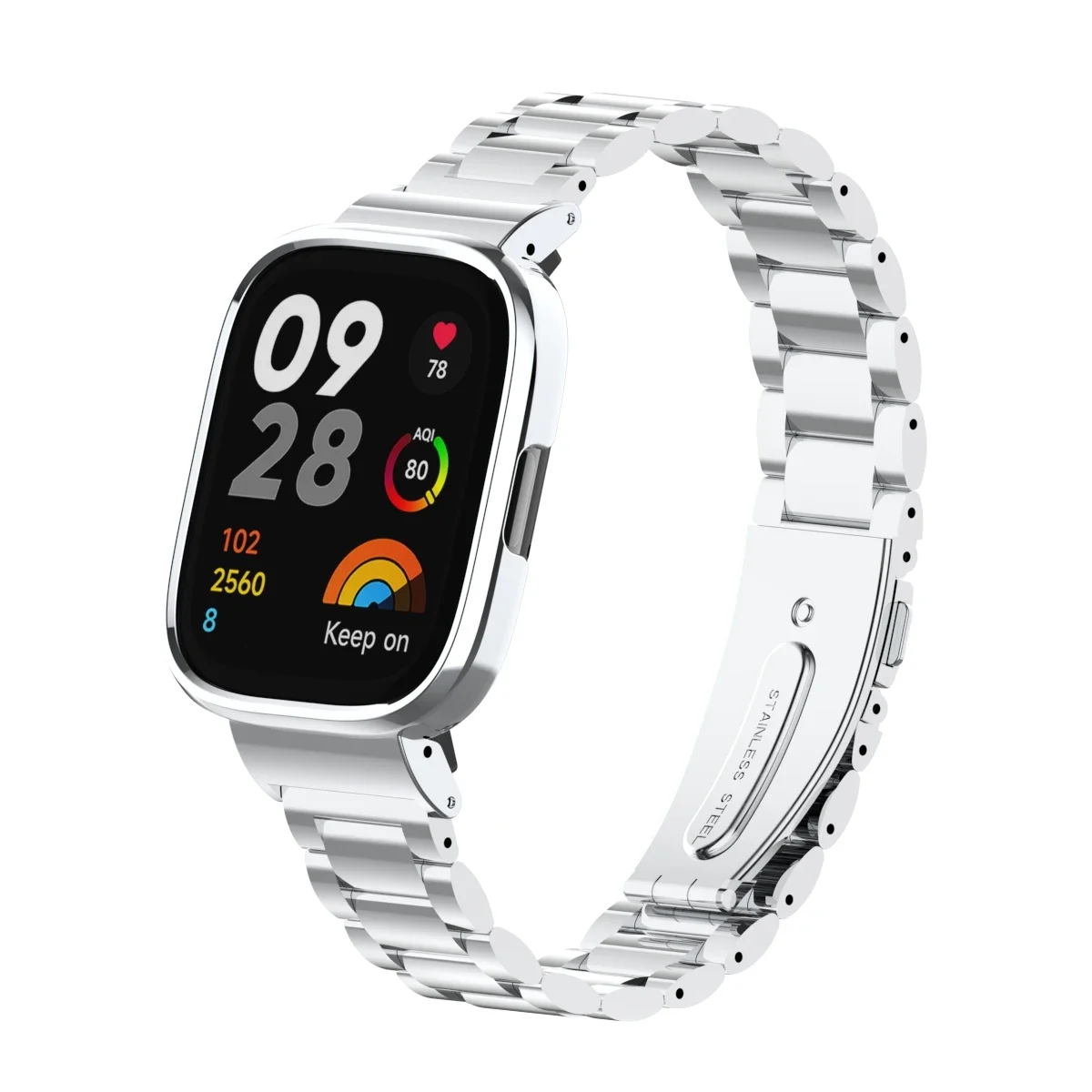 حزام من الفولاذ المقاوم للصدأ لساعة Redmi Watch 3 Active الذكية، سوار بحلقة مغناطيسية، حافظة معدنية، حزام ساعة Mi Watch lite
