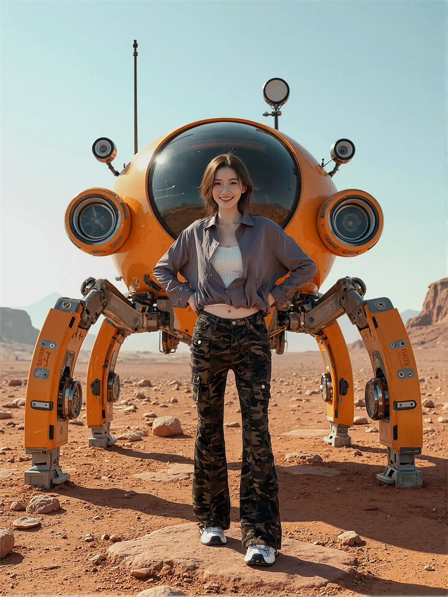 

Camouflage Slim Skinny Floor Jeans Womens Pleated Flared Leg Patchwork Ripped High Waist Fit Baggy Straight Modern