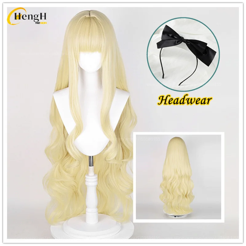 95 cm de Long Mashiro Rima Cosplay perruque Anime doré cheveux bouclés résistant à la chaleur cheveux synthétiques fête Cosplay Anime perruques + bonnet de perruque gratuit
