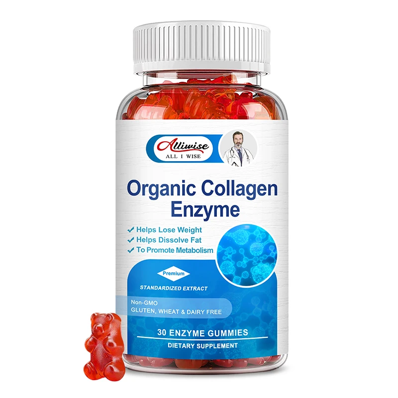 Collagen & Enzyme Gummies Delay Skin Aging, Firm Skin, Promote Gastrointestinal Health, Accelerate Metabolism