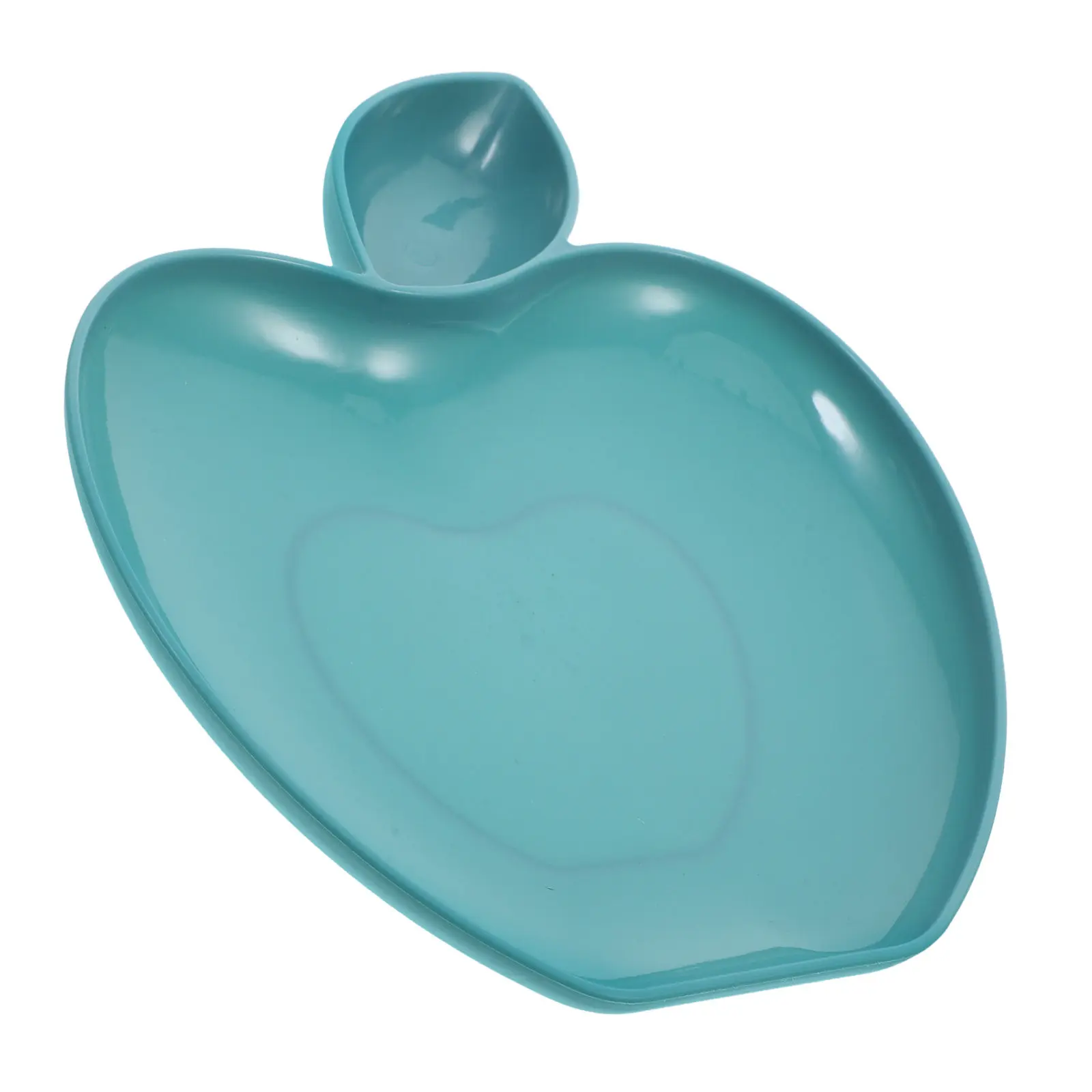 Apple-Shaped Dumpling Plate with Sauce Compartment Chip and Dip Serving Tray Snack Plate for Restaurant Party Cafe Dessert Shop
