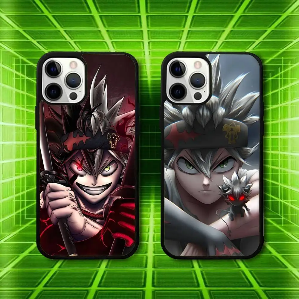 

B-Black Clover Phone Case For iPhone 16,15,14,13,12,11,Pro,Max,Plus,Mini,SE4,E Magnetic Magsafe Wireless Charging