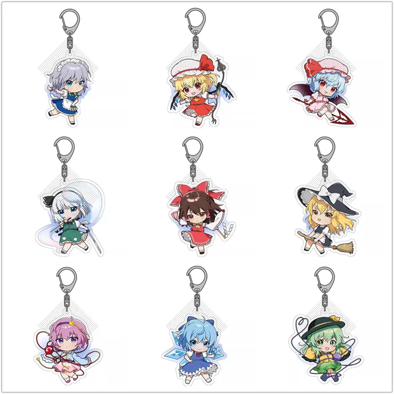 Игра Touhou Project брелок кукла аниме Kirisame Marisa Saigyouji Yuyuko Patchouli знания акриловый брелок кулон для подарка
