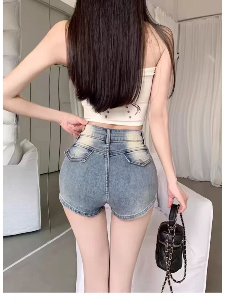 American Vintage New Spice Girls Shorts For Women Hollow Out Slim Shorts Hot Sell Pure Desire Y2k Goth Fashion Pantalones