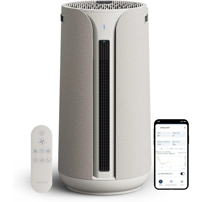 Most Powerful 3-in-1 Cooling, Heating, Air Purifier – Cleaner for Home, Pets, Allergies, Dust, Odor, covers 1689 sqft in 1 Hour