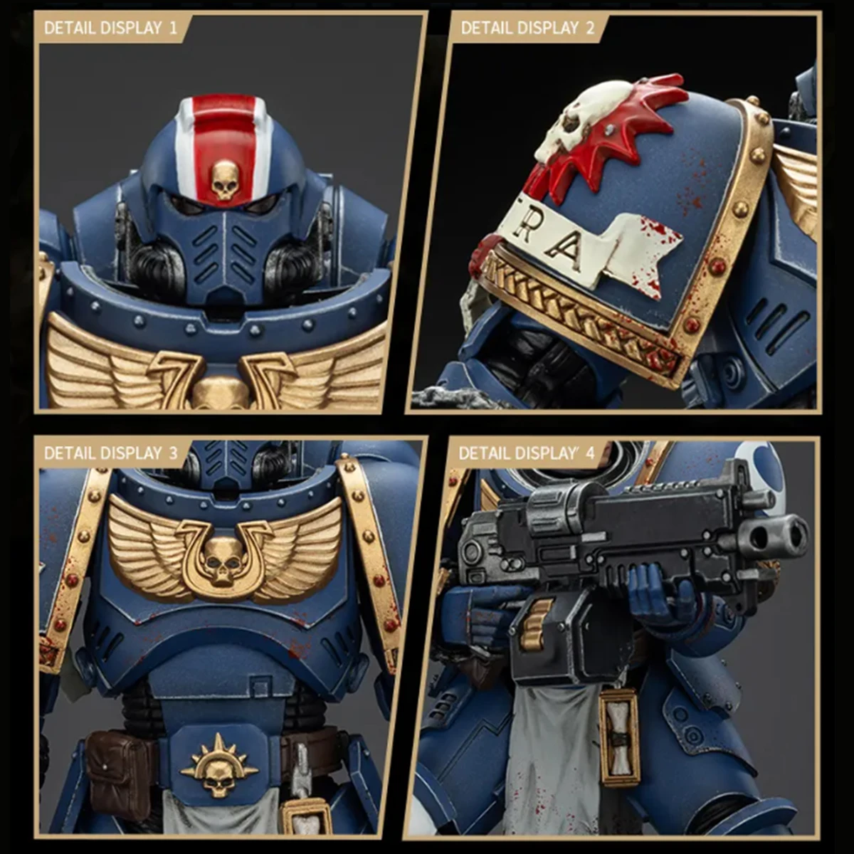 JOYTOY Warhammer 40K figurka Uitramarines porucznik Titus rysunek Gadriel brat Chairon wspólne ruchome figurka zabawkowy model