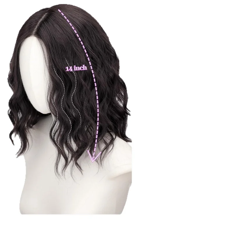 14-inch medium-long bobo front T lace wig