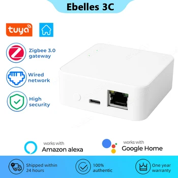 Tuya Zigbee Gateway con cable LAN Hub Zigbee automatización del hogar inteligente puente inalámbrico residencial aplicación Smart Life voz para Alexa Google