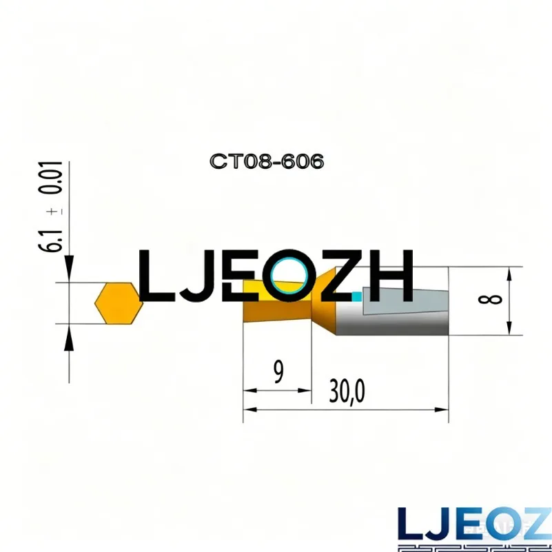 CT08 HSS-Tin Rotary Broach Punching Cutter Tool 8mm Shank Inner Hexagon for Steel Special Punch for Steel Parts
