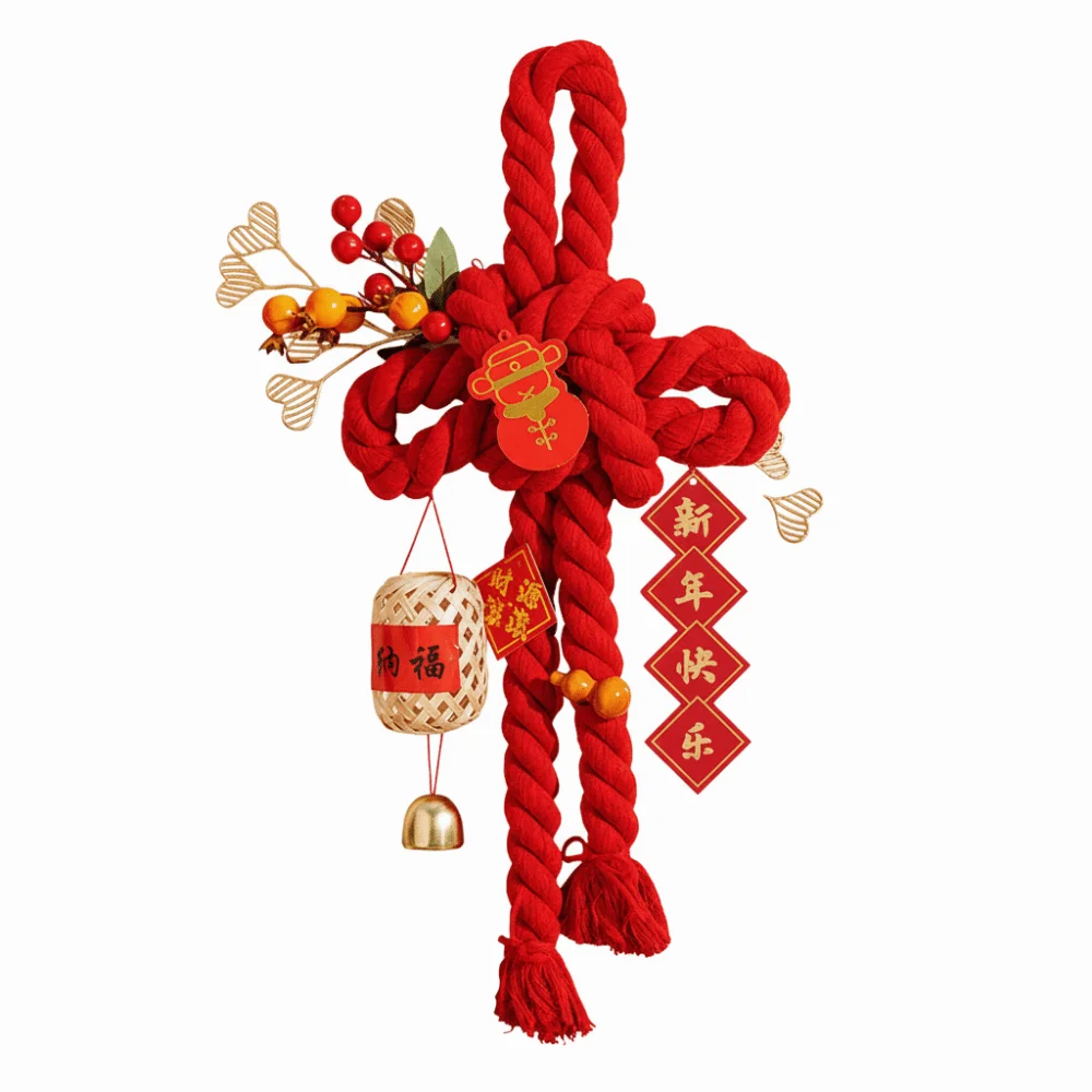 

Cotton Chinese Knot Pendant Good Luck Decorative Wall Door Hanging Ornaments Lucky Charm Horse Year Spring Festival Pendant