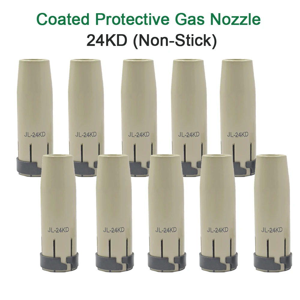 24KD Coated Protective Gas Nozzle Pure Non-Stick European Airless Protective Cover For MB 24kd MIG MAG Welding Torch 250A