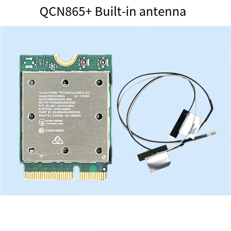 JABS-2X Wifi7 ثلاثي الموجات QCNCM865 بلوتوث 5.4 بطاقة واي فاي لاسلكية ثلاثي الموجات 2.4G/5G/6Ghz محول شبكة لاسلكي لـ Win11