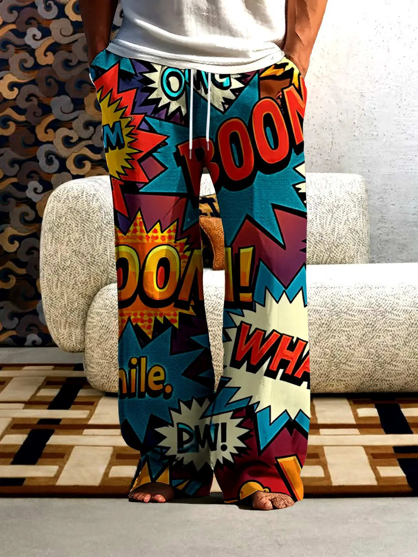 Men's Casual Pants 2026 Summer 3D Printed Polyester  baggy sweatpants sweatpants man Quick drying four seasons sport  Man pants
