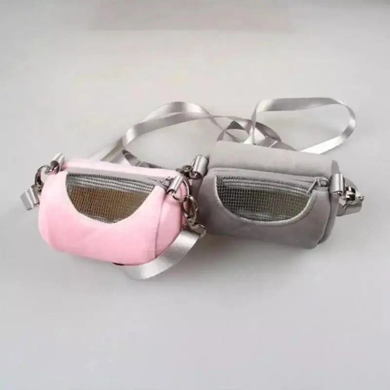 الهامستر الناقل حقيبة أنيقة صغيرة الحيوانات الأليفة نزهة اسطوانة الكتف غينيا الدافئة تنفس السرير السنجاب القنفذ منزل قفص عش العرض