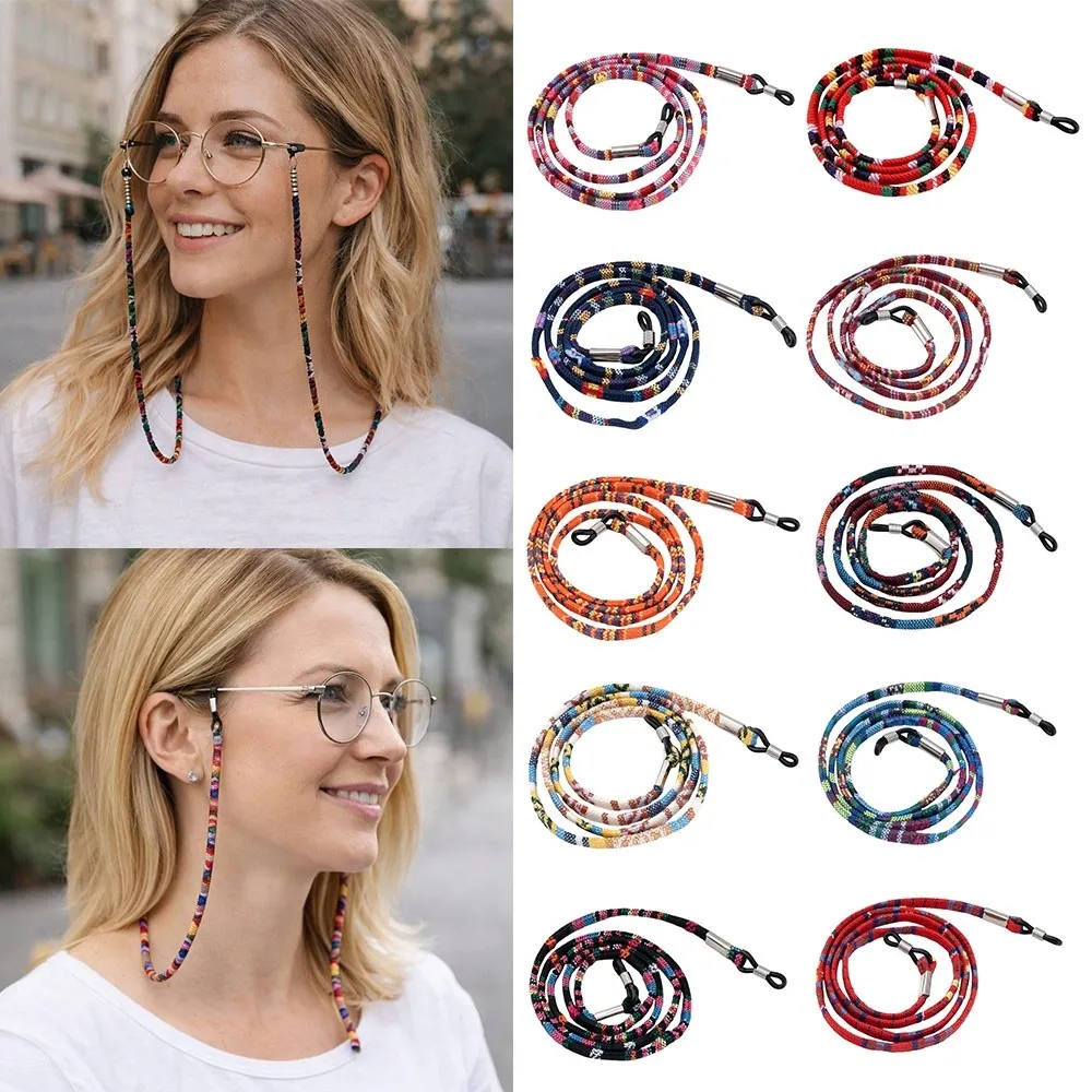 Portable Bohemian Sunglass Chain Adjustable Anti Drop Glasses Rope Nonslip Neck Cord Sunglass Lanyard Straps Outside Casual