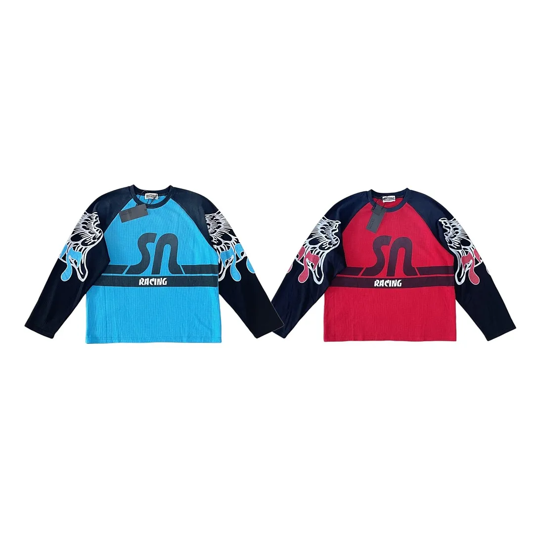 Top Grade SATOSHI NAKAMOTO SN RACING Women Men L/S T shirts tees Oversized Men T shirt