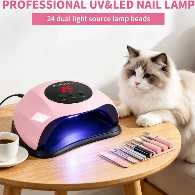 

24 LED Professional UV Manicure Lamp Nail Dryer Machine for Home Use with USB Cable Dries Nail Polish Varnish