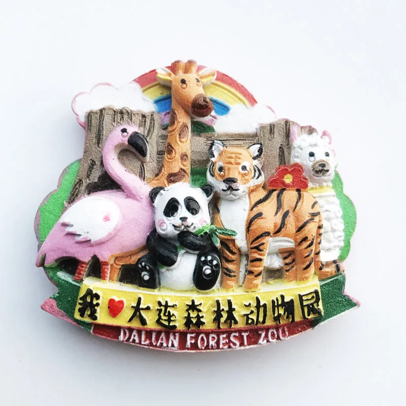 

China Dalian Panda Style Fridge Magnet, New Message Sticker, Tourist Souvenir, Resin Refrigerator Sticker, Decoration