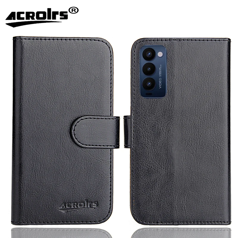 Tecno Camon 15 16 17 18 18P SE Pro Premier Case 6 ألوان موضة محفظة قلابة أغطية جلد أكياس الهاتف الواقية