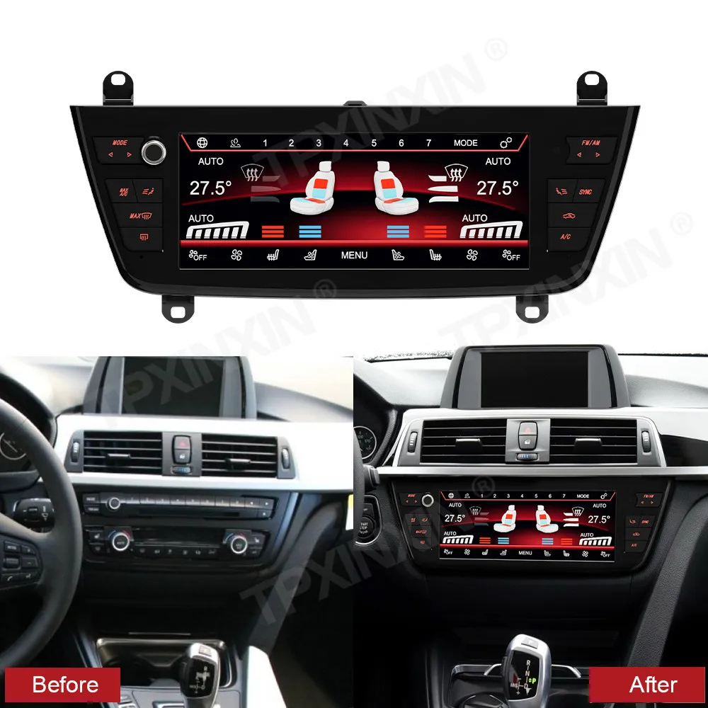 For BMW 3 Series 2013~2019 AC Panel Air Conditioning Climate Board Voice Control LCD Touch Climate Control Screen
