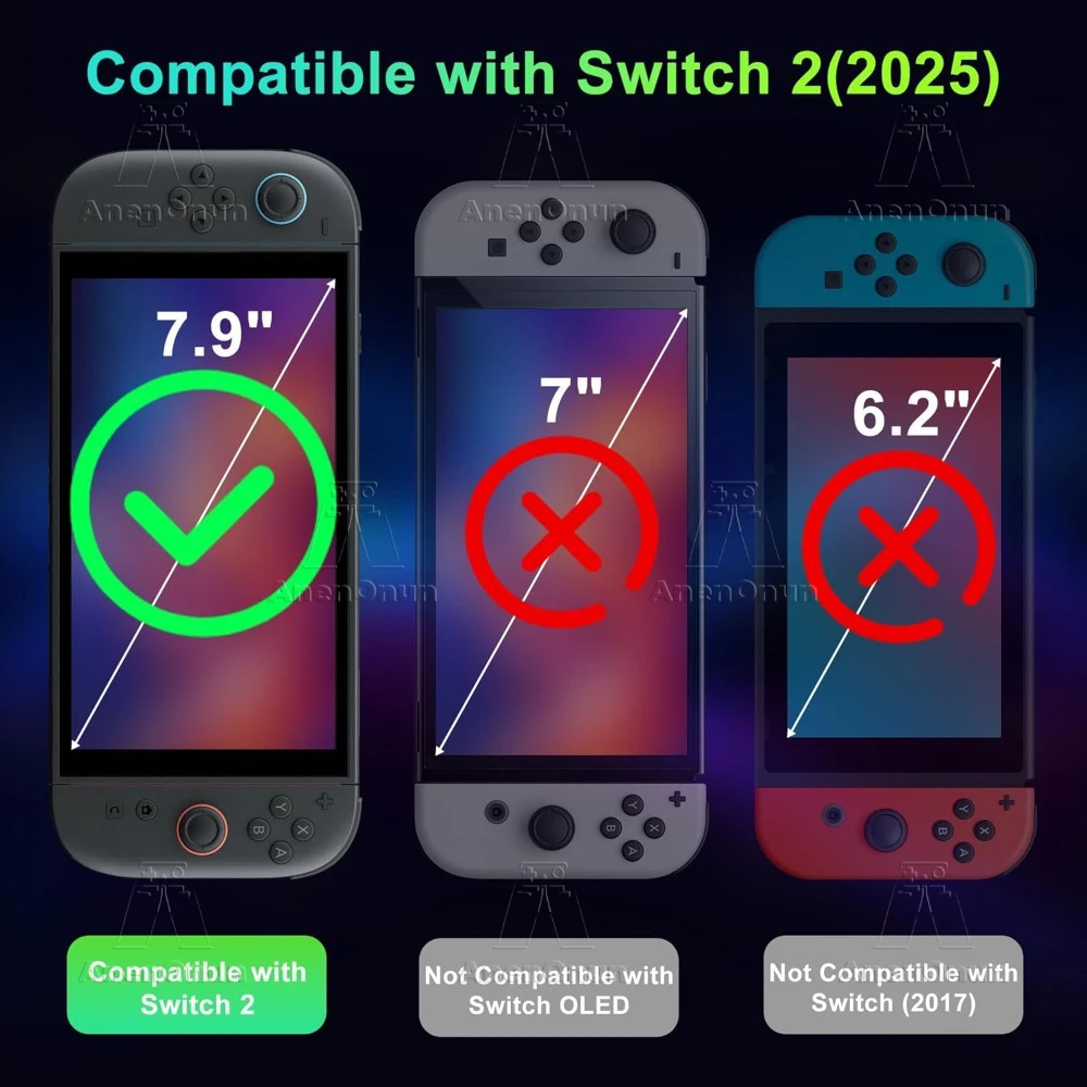 Switch 2 Anti-Blaulicht-Displayschutzfolie, Härtegrad 9H, bruchsicher, kratzfest, Anti-Fingerabdruck, blasenfrei, HD-gehärtetes Glas – Detail 1
