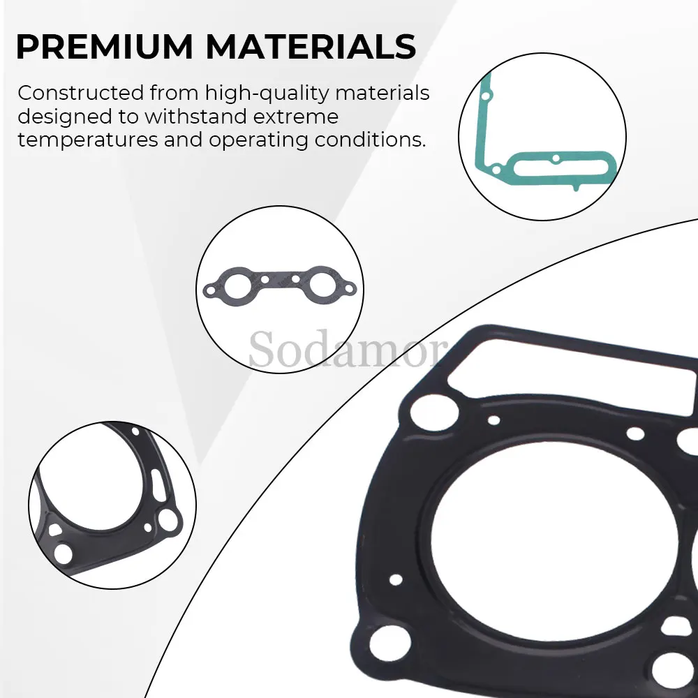 For Polaris RZR S 4 800 Ranger 800 Crew/Midsize 2011-2017 Top & Bottom End Cylinder Gasket Leak-free Seals Kit UTV Accessories