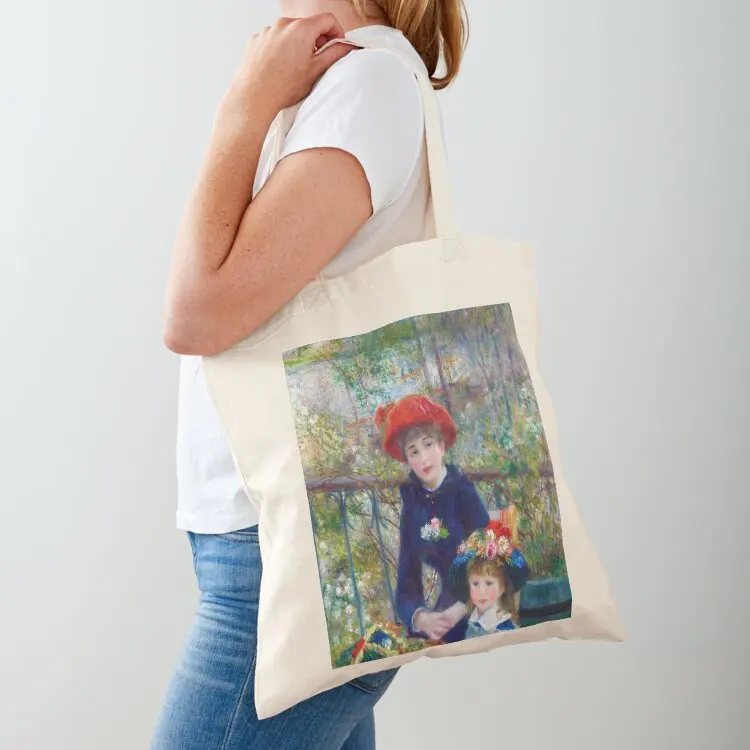 

Auguste Renoir Two Sisters (On the Terrace) Tote Bag Women's beach bags sac pour femme tote bag men's
