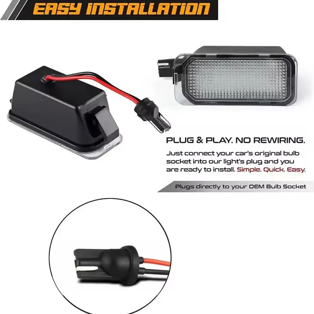 

2 шт., 12 В, светильник для номерного знака автомобиля, задний фонарь для грузовика, внедорожника, прицепа, фургона, Focus KUGA GALAXY C-MAX G6K7