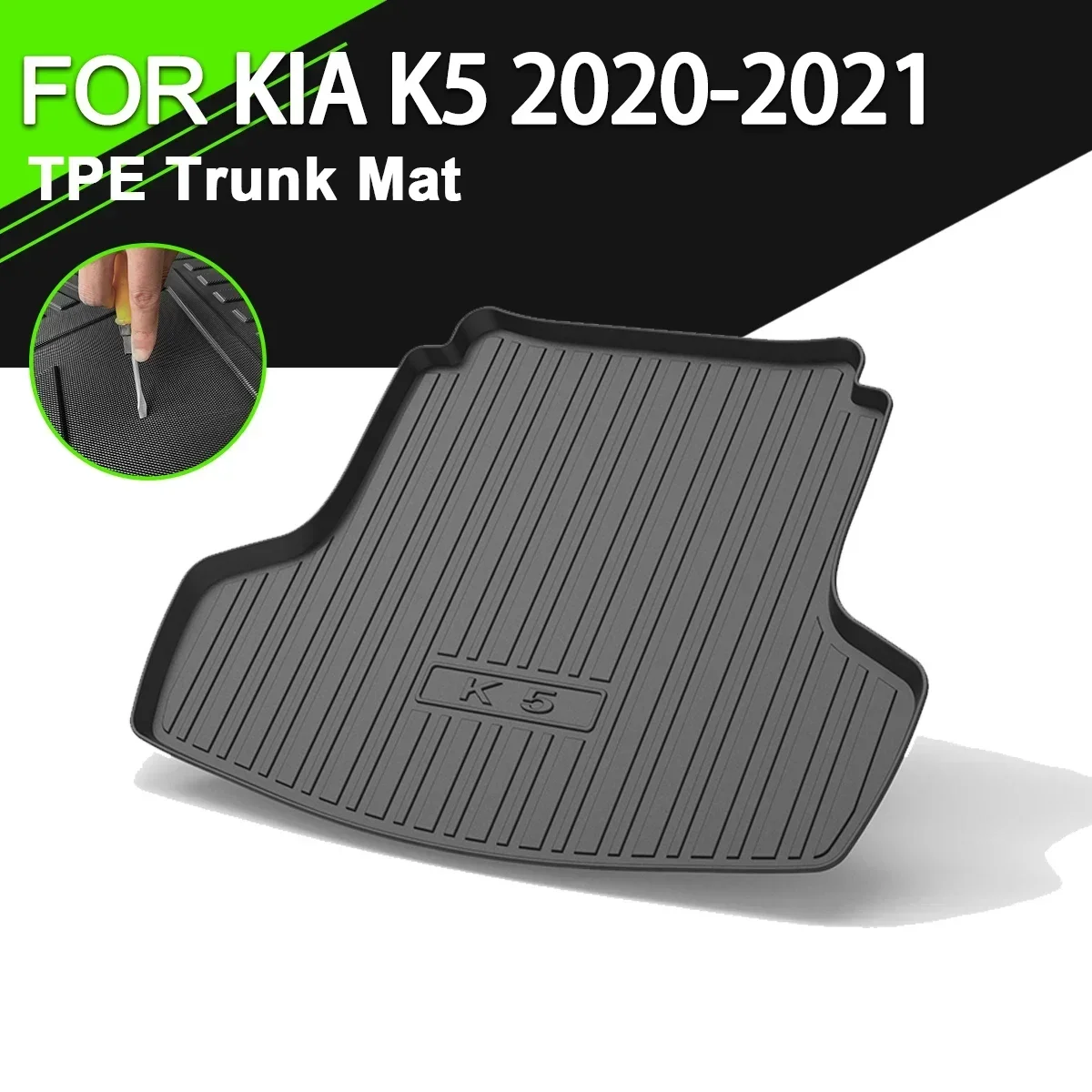 

Car Rear Trunk Cover Mat TPE Waterproof Non-Slip Rubber Cargo Liner Accessories For KIA K5 2020-2021