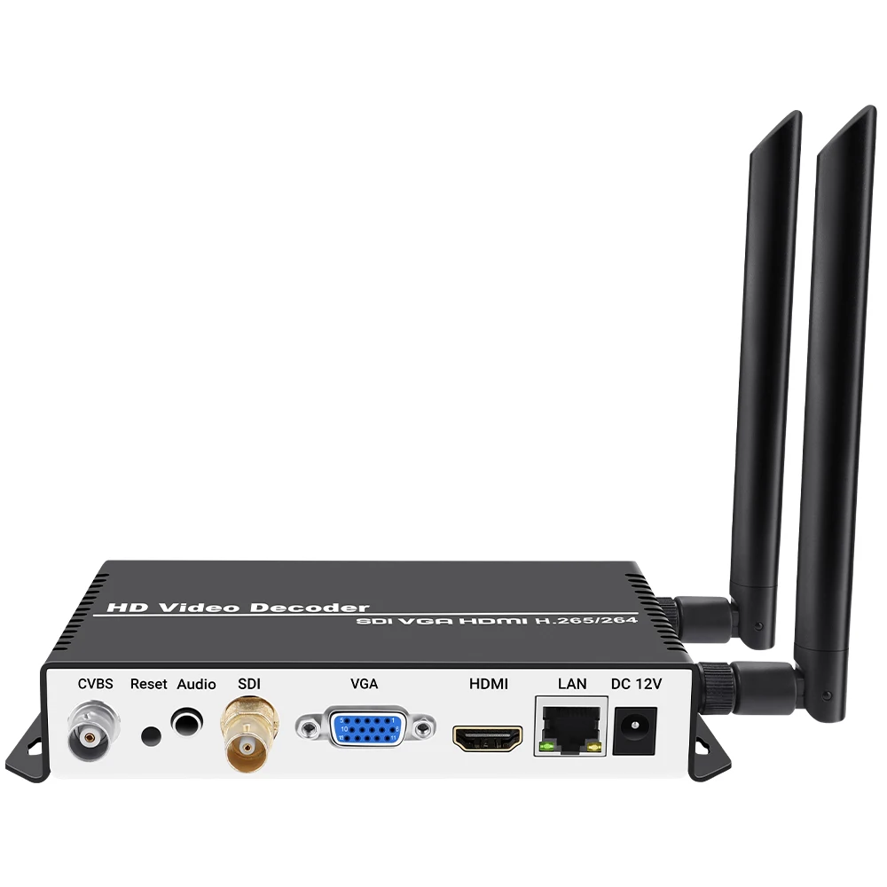 URay H.265 H.264 SDI HDMI VGA CVBS Video Streaming Decoder HD IP Camera Decoder for Decoding Support SRT